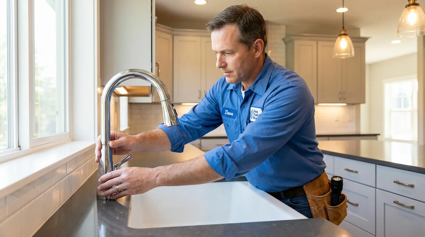 Kitchen faucet installation by Johns Plumbing LLC in Metairie